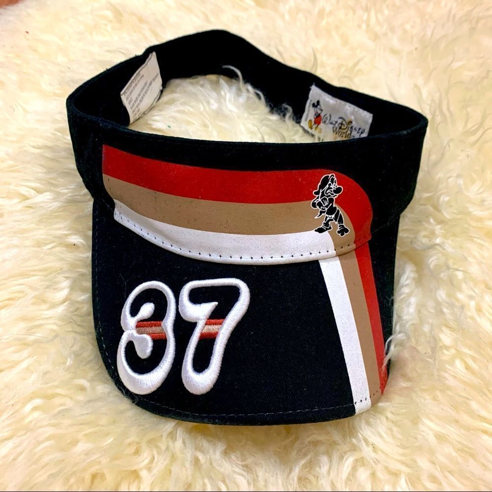 Disney Grumpy racing stripe stretch visor